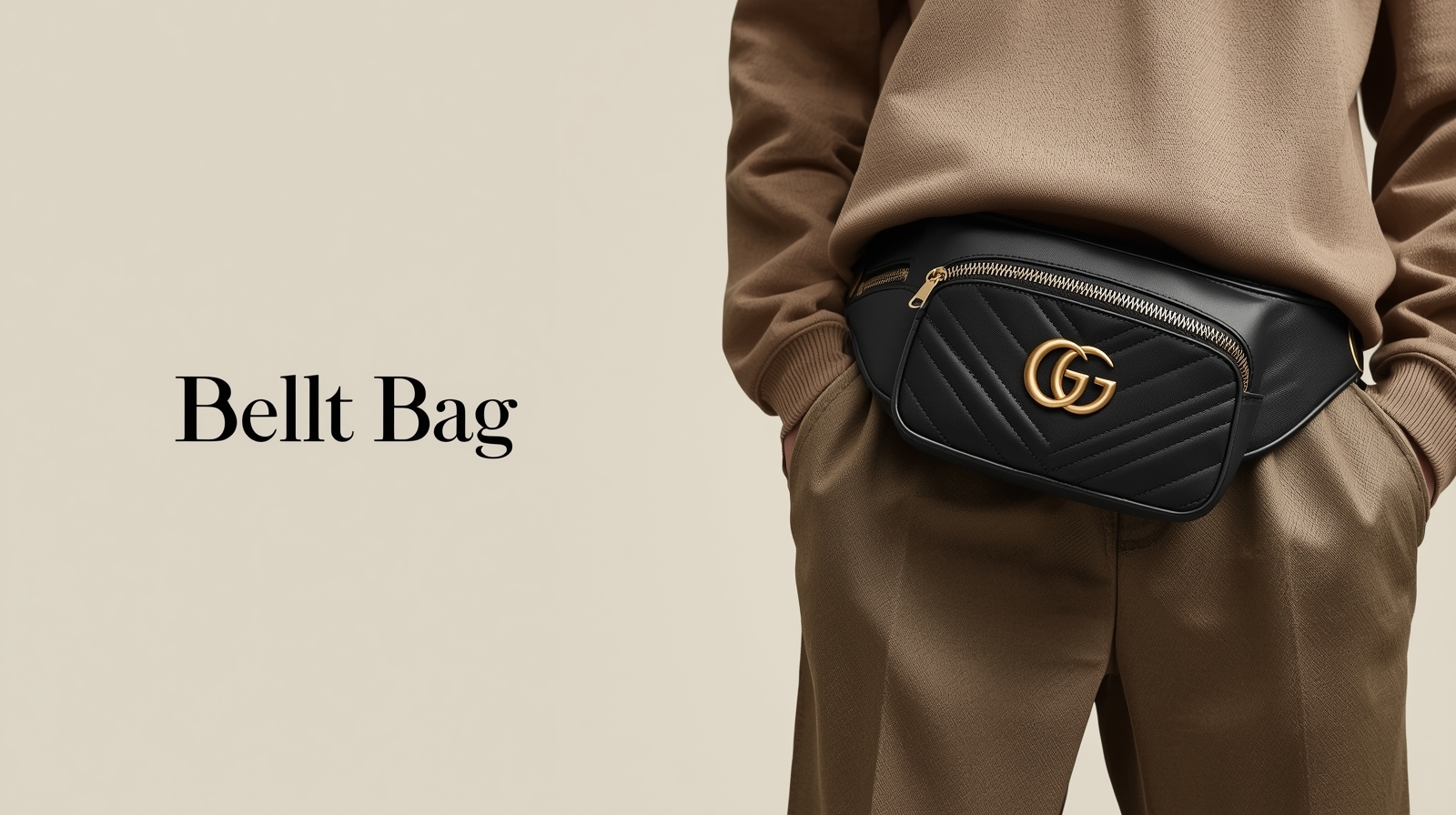 Luxury Gucci belt bag fashion banner